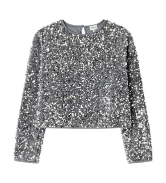 Pepe Jeans Blusa Pearl prateada