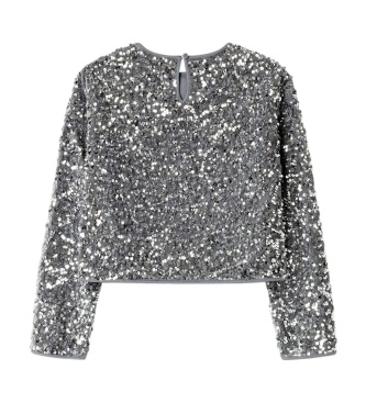 Pepe Jeans Blusa Pearl prateada