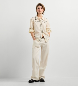 Pepe Jeans Chemise Gianna blanc cassé
