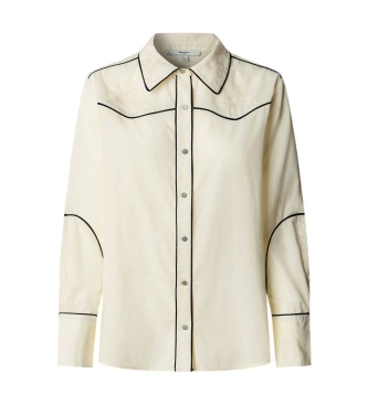 Pepe Jeans Chemise Gianna blanc cassé