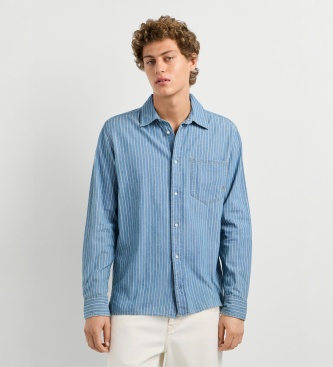 Pepe Jeans Camisa Kent Stripe azul