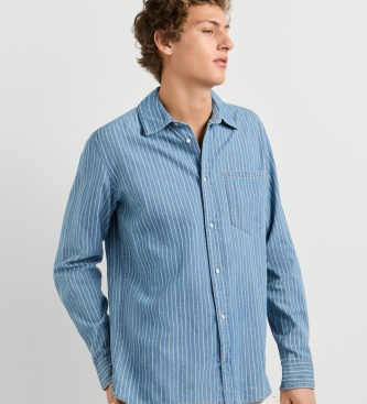 Pepe Jeans Camisa Kent Stripe azul