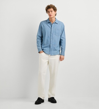 Pepe Jeans Camisa Kent Stripe azul