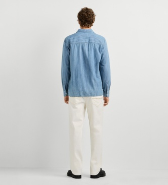 Pepe Jeans Camisa Kent Stripe azul