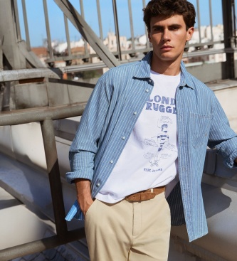 Pepe Jeans Camisa Kent Stripe azul