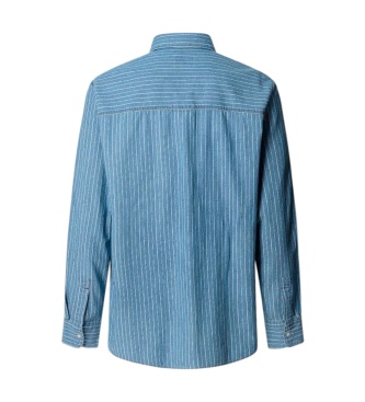 Pepe Jeans Camisa Kent Stripe azul