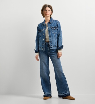 Pepe Jeans Crescent Trucker jack blauw
