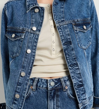 Pepe Jeans Crescent Trucker jack blauw
