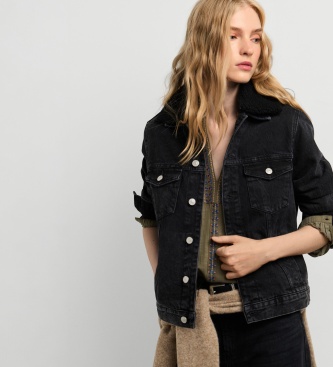 Pepe Jeans Zwart Crescent Teddy jack