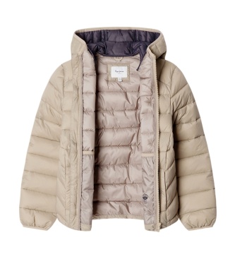 Pepe Jeans Edward beige hooded padded jacket