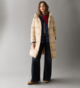 Pepe Jeans Gewatteerde jas Lauren Long beige