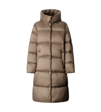 Pepe Jeans Lauren Long gewatteerde jas lang groen
