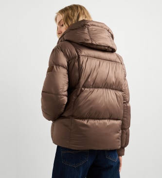 Pepe Jeans Gewatteerde jas Lauren Short cappuccino bruin