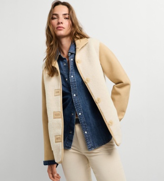 Pepe Jeans Ninette jas gebroken wit