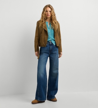 Pepe Jeans Kara leren jas beige