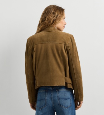 Pepe Jeans Kara leren jas beige