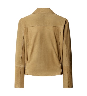 Pepe Jeans Kara leren jas beige