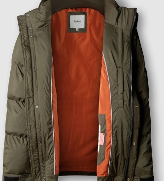Pepe Jeans Groene Thick Puffer jas