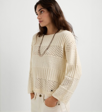 Pepe Jeans Sweter Alaya złamana biel