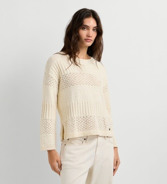 Pepe Jeans Sweter Alaya złamana biel