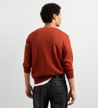 Pepe Jeans Pull Andre Crew orange rougeâtre