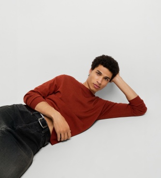 Pepe Jeans Pull Andre Crew orange rougeâtre