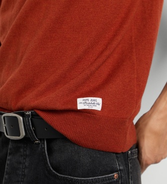 Pepe Jeans Pull Andre Crew orange rougeâtre