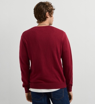 Pepe Jeans Pull col rond Andre grenat