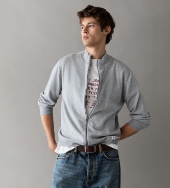 Pepe Jeans Pull Andre Zip gris