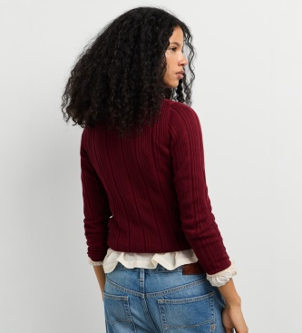 Pepe Jeans Anna Perkins burgundy sweater