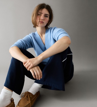 Pepe Jeans Ashley V Neck blue sweater