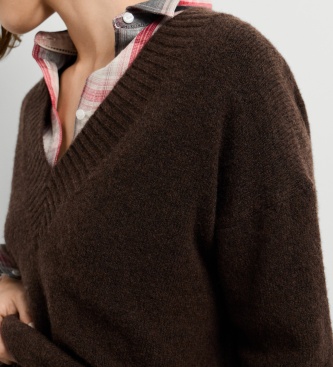 Pepe Jeans Ashley V Brown Sweater