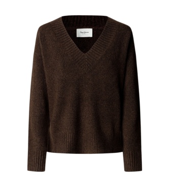 Pepe Jeans Ashley V Brown Sweater