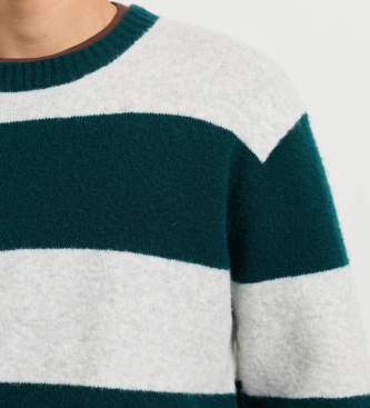 Pepe Jeans Pull Deacon Stripes vert