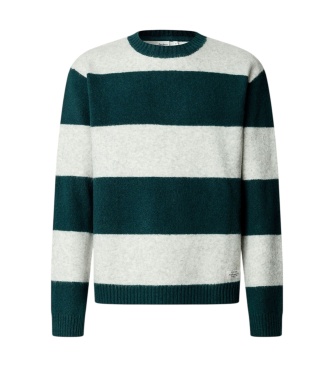 Pepe Jeans Pull Deacon Stripes vert