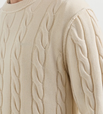Pepe Jeans Pull Draven blanc cassé