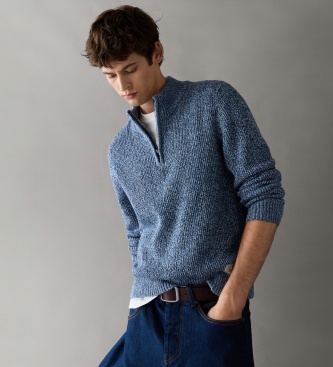 Pepe Jeans Pull Duncan Half Zip bleu