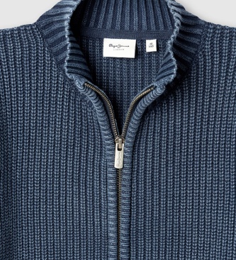 Pepe Jeans Gideon Zip navy blue jumper