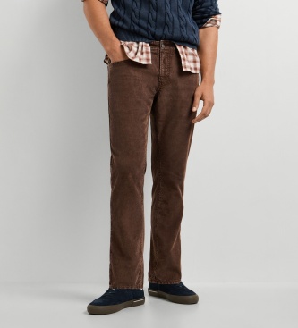 Pepe Jeans Calça Cash Corduroy marrom
