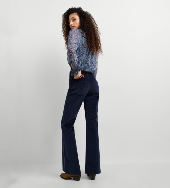 Pepe Jeans Calça Flare Willa Corduroy marinho