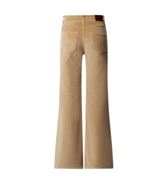 Pepe Jeans Calça Flare Willa Veludo Cotelê bege
