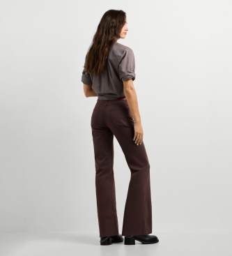 Pepe Jeans Calça Flare Willa castanha