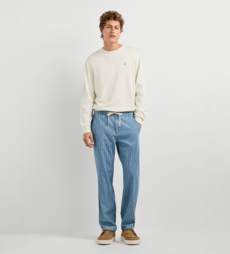Pepe Jeans Calças Helix Chino Stripe azuis