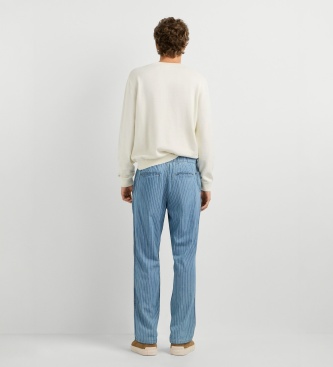 Pepe Jeans Calças Helix Chino Stripe azuis