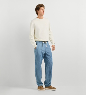 Pepe Jeans Calças Helix Chino Stripe azuis
