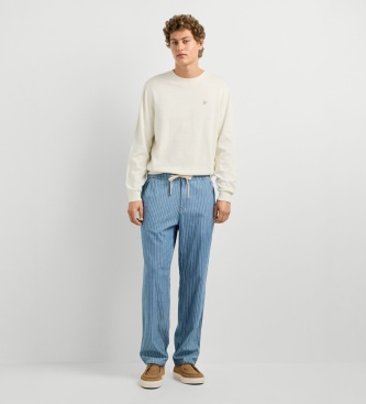 Pepe Jeans Calças Helix Chino Stripe azuis