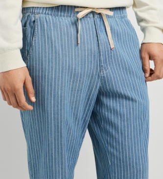 Pepe Jeans Calças Helix Chino Stripe azuis