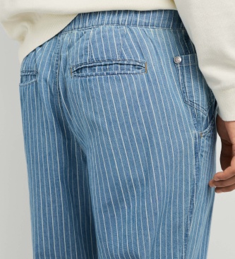 Pepe Jeans Calças Helix Chino Stripe azuis