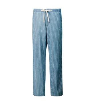 Pepe Jeans Calças Helix Chino Stripe azuis