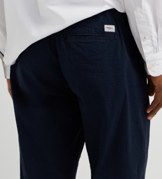 Pepe Jeans Calça Chino Pull On Comfort Seersucker marinho